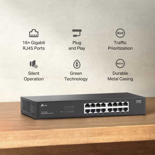 Tp-link  LS1016G  16-портовый гигабитный коммутатор