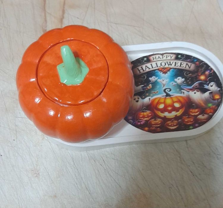 Dovleci cu ceara din soia și tavita pt halloween