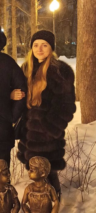 Кожено палто от арктическа лисица