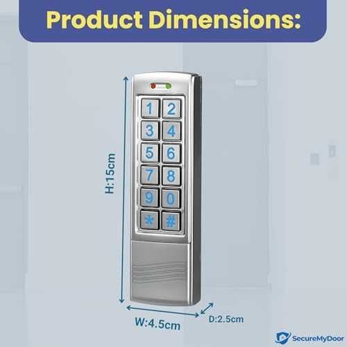 Нова Дигитална тъч клавиатура за врата RFID за контрол на достъп IP65 PIN код LED
