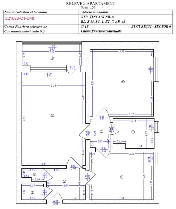 Apartament 2 camere Tincani IN CURS DE RENOVARE