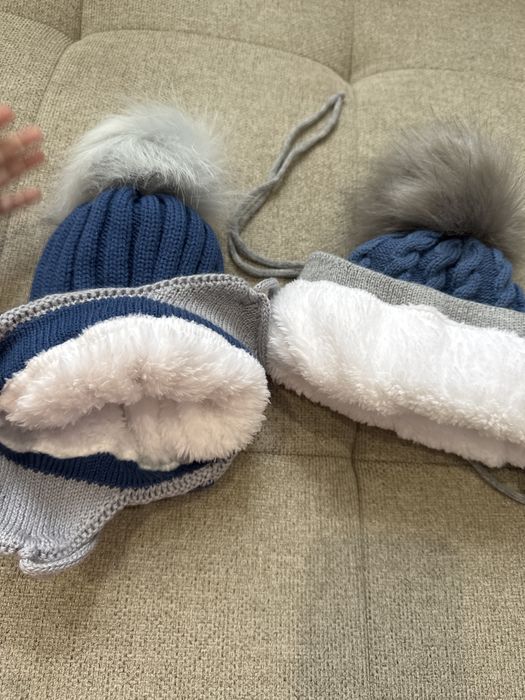 Детская шапка с шарфом