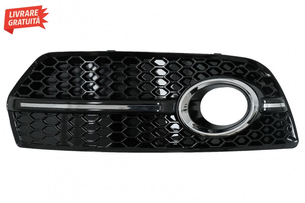 Grile Laterale Audi Q5 SUV 8R (2008-2011) RS Design Negru Lucios Chrom