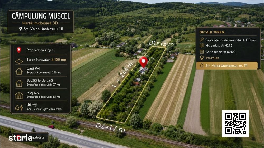 Casa P+1 cu aproximativ 4.100 mp teren in Campulung Muscel