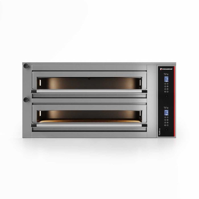 Професионална електрическа пица фурна, 2 камери, 9 x Ø30/34 см