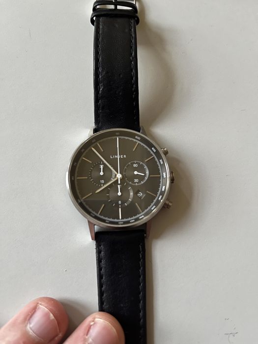 Стилен мъжки часовник сапфир стъкло, механизъм Ronda 5030.D