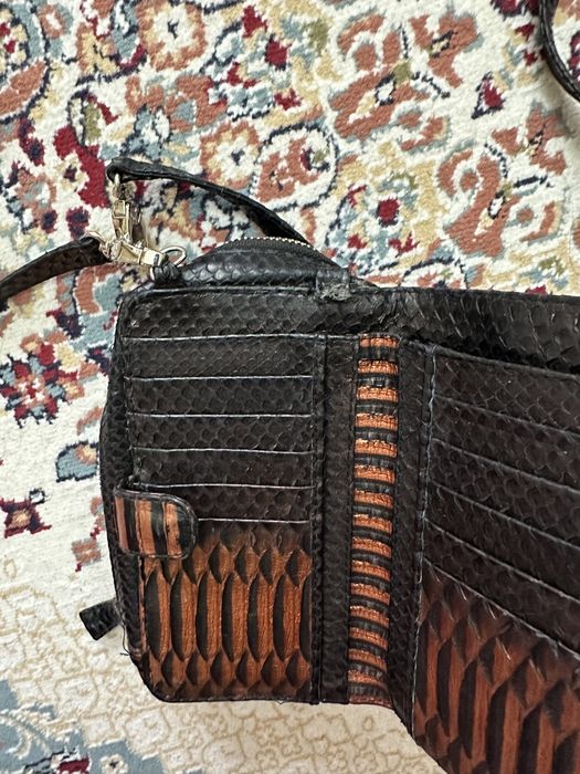 Сумка кошелек из кожи питона