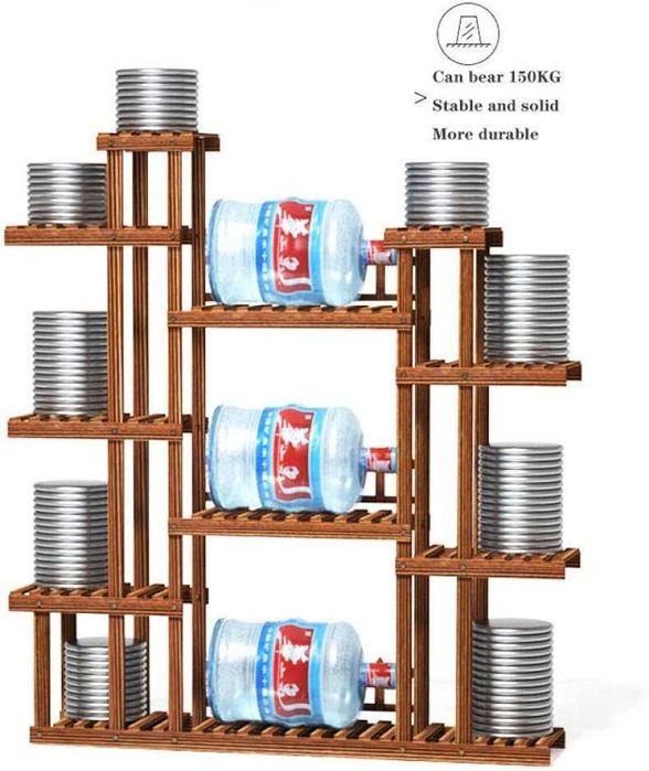 Цветарник, рустик дизайн и солидна конструкция, стълба, рафт №6