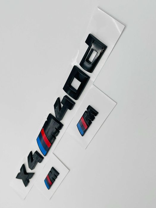 Set Embleme Compatibile BMW X4M40d negru