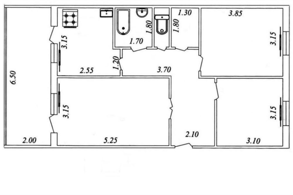 Сергелинский р-н Куйлюк массив 5 3/2/5 франция 78м2 балкон 2х6