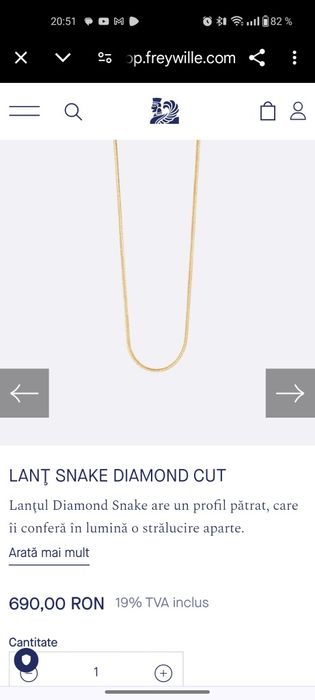 Lănțic cu pandantiv freywillie