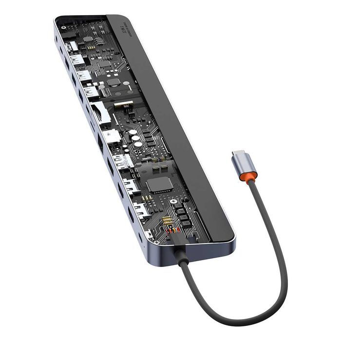 USB Hub Док станция Baseus 12в1 Type-c CReader PD 100W 4K60Hz Ethernet