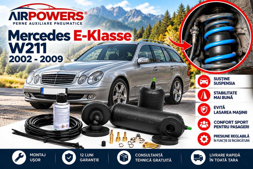 Perne auxiliare, perne auto pneumatice, Mercedes E-Klasse w211.