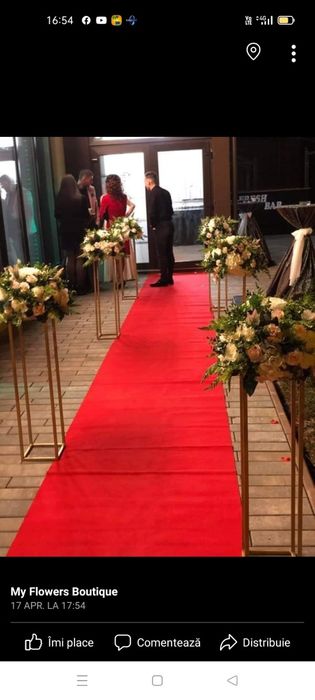 Aranjamente florale masă, prezidiu, stâlpișori de biserică