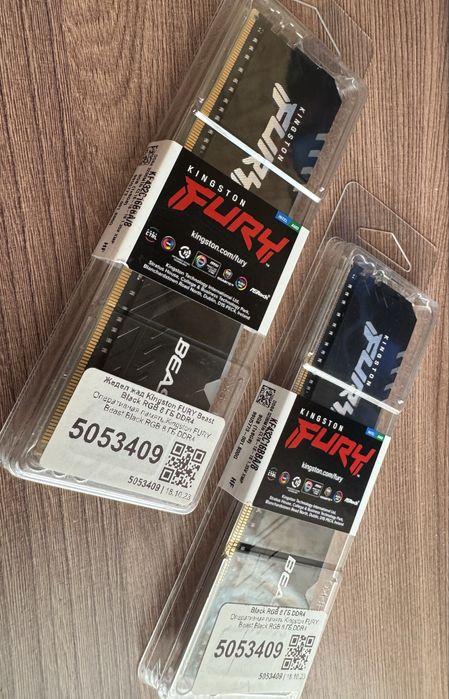 Ddr4 kingston fury beast 8gb (х2) 3200 rgb