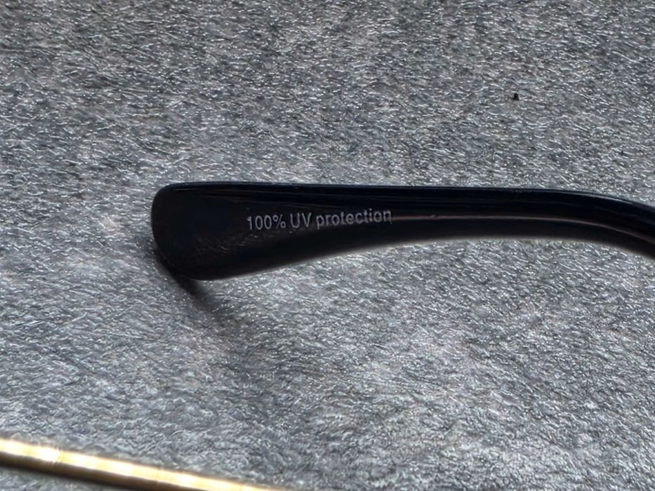 Ochelari de soare rotunzi cu ramă aurie, stil Retro / Unisex