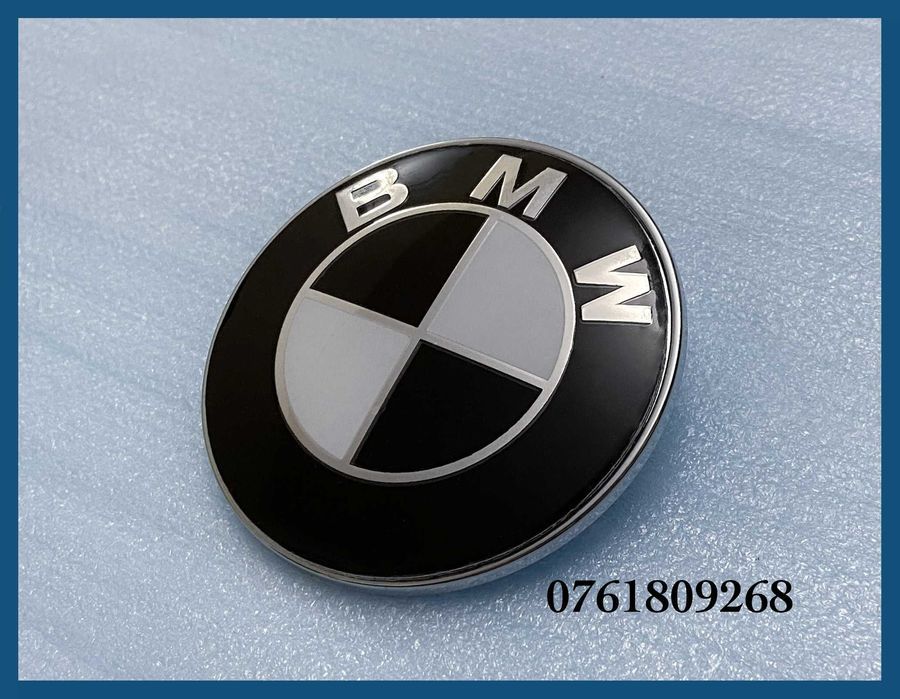 Emblema logo BMW pentru capota / portbagaj 82mm