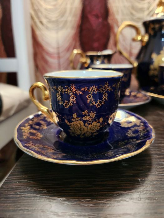 Кофейный сервиз кобальтовый