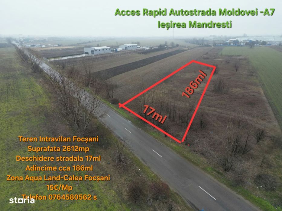 Teren Intravilan Focsani 2600mp-Zona Aqua Land-Calea Focsani