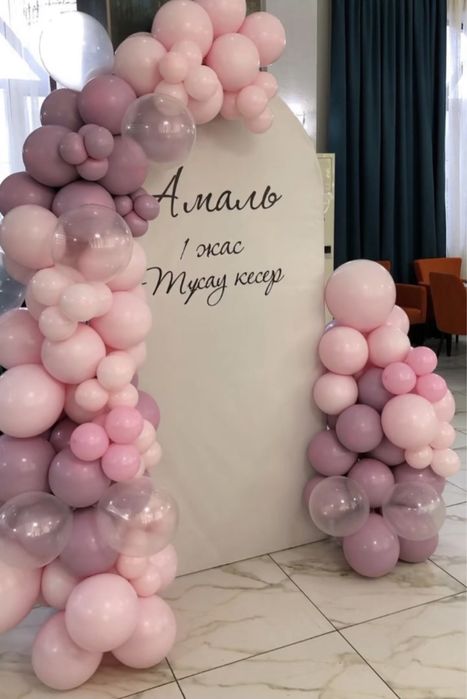 Фотозона баннер оформление шарами