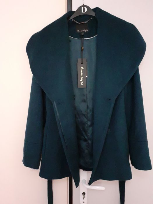 Дамско палто петролено