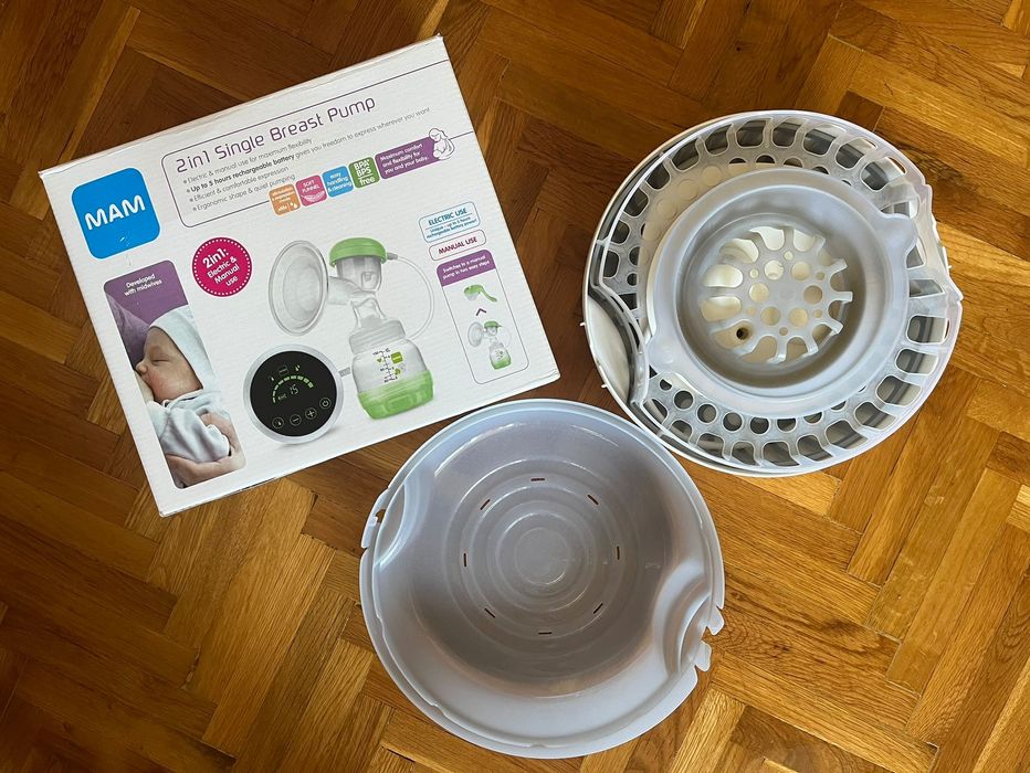 Pompa de san electrica si manuala MAM + sterilizator MAM