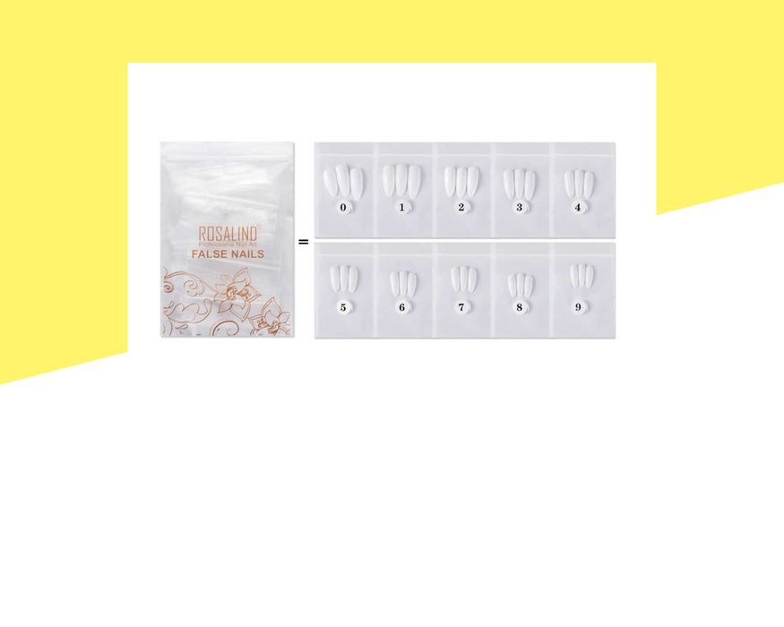 Прозрачни изкуствени нокти и удължители за нокти ROSALIND - 120 броя