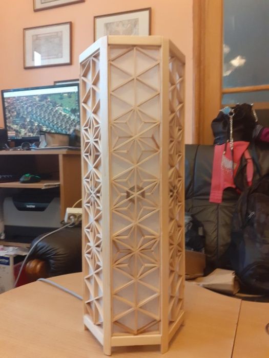 Veioza KUMIKO hexagonala lampa,corp iluminat