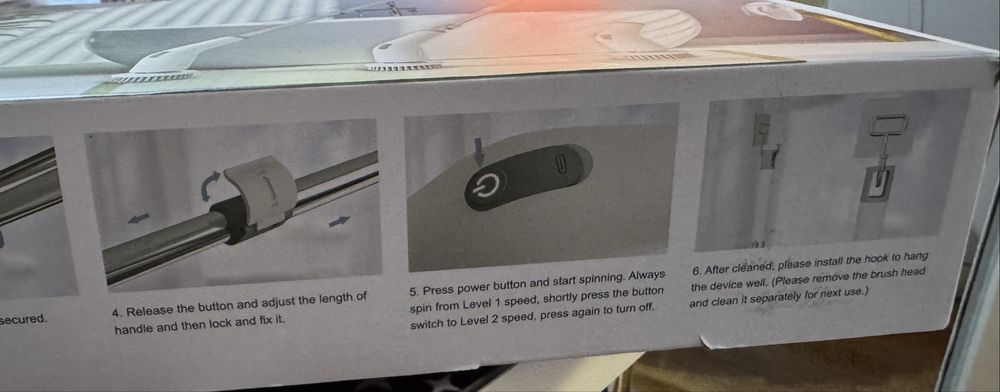 Perie electrica rotativa pentru curatare