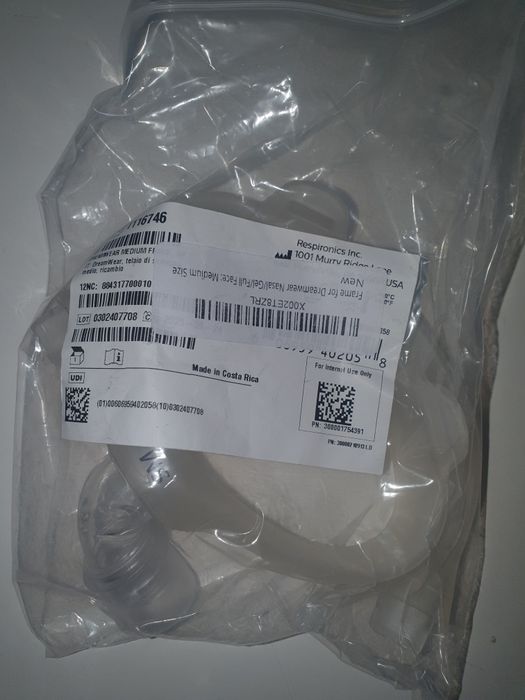 Rezerva ham+Masca full face cpap Philips Respironics Dreamwear M noua,