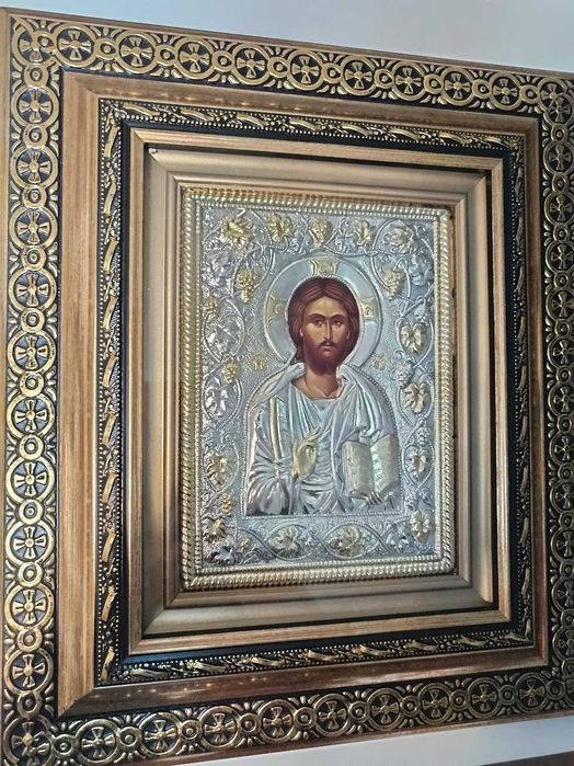 Icoana IISUS HRISTOS, argintata