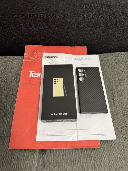 КАТО НОВ 512GB Samsung S24 Ultra Техномаркет Гаранция 2026г. Yellow