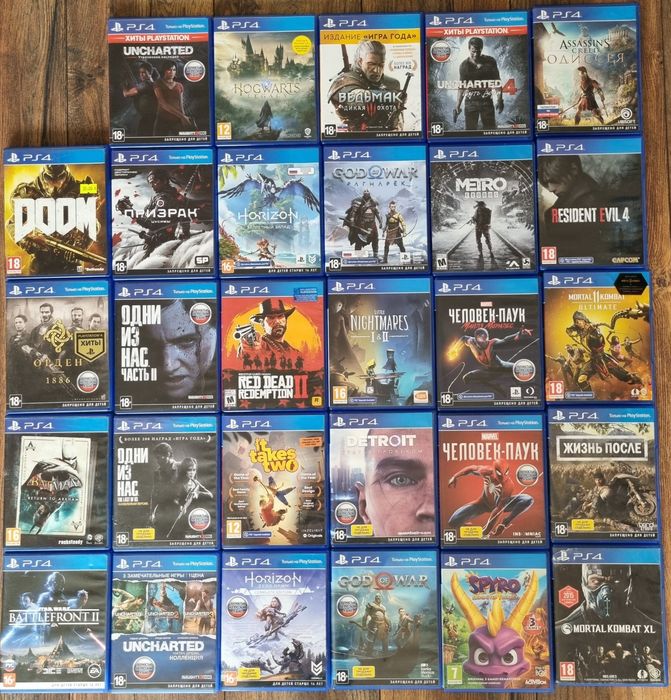 Игры на дисках для PS4