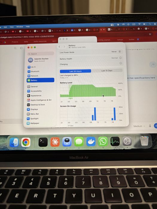 Macbook Air M1 8 RAM 256 SSD