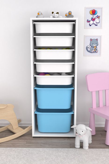 Етажерка за играчки със 7 кошници Промоция!
