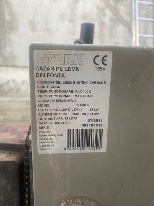 Centrala pe lemne 36kw fonta