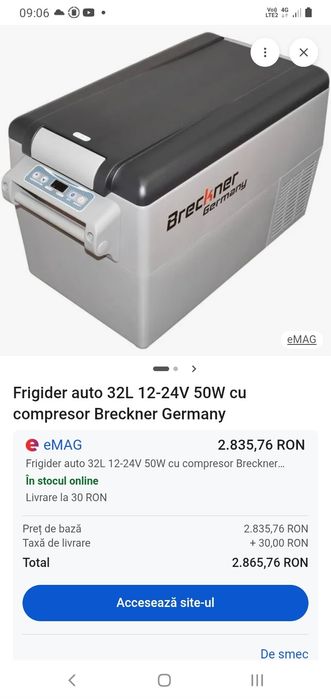 Frigider si congelator auto 12 24 v breckner