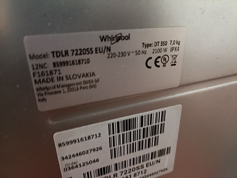 mașină de spălat AEG 7kg verticala