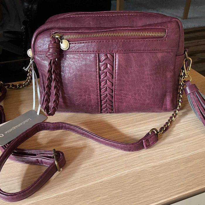 дамска чанта LuluCastagnette цвят малина бордо