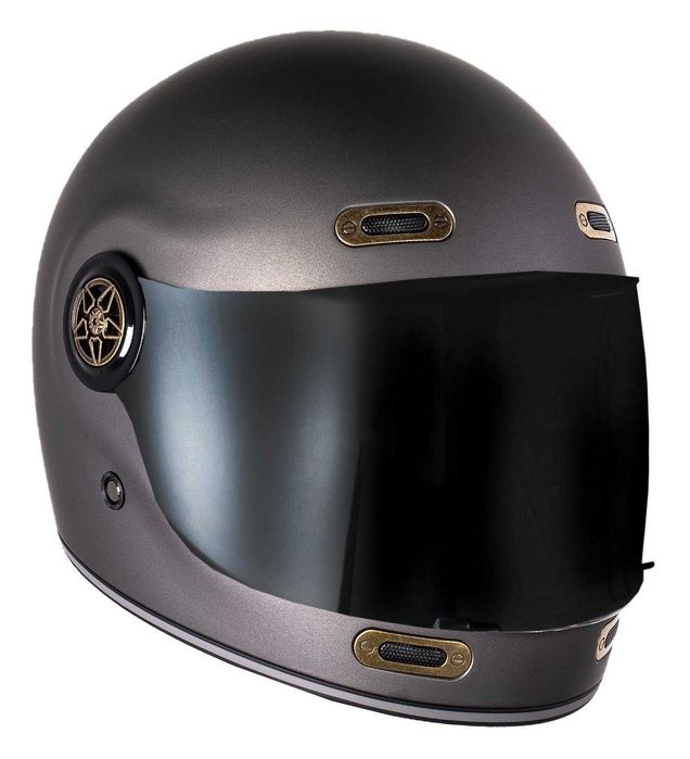 Casca moto retro Black Orbit Bronz Noua 22.06 casca vespa vintage
