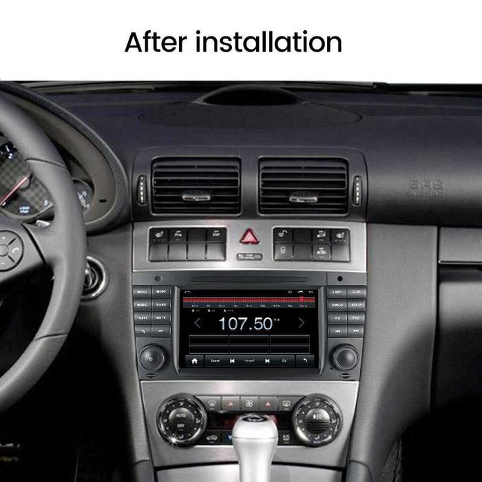 Navigatie Android 14 Mercedes C Calss W203 Carplay Youtube + CAMERA