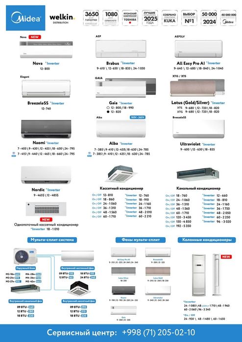 Бесплатная установка Кондиционер Midea Alba