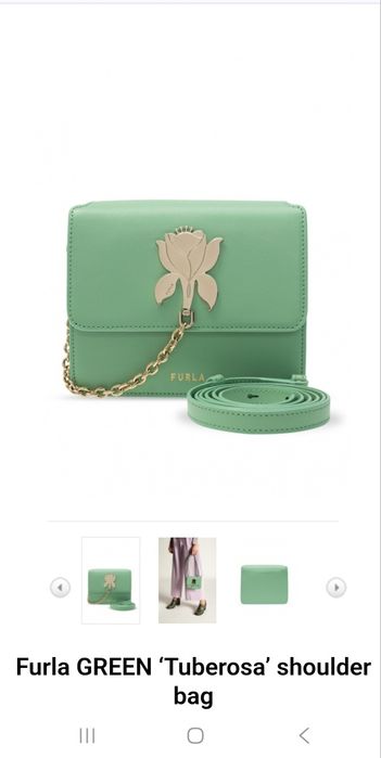 Сет чанта с портмоне Фурла Тубероза ментова зелена #furlatuberosamintg
