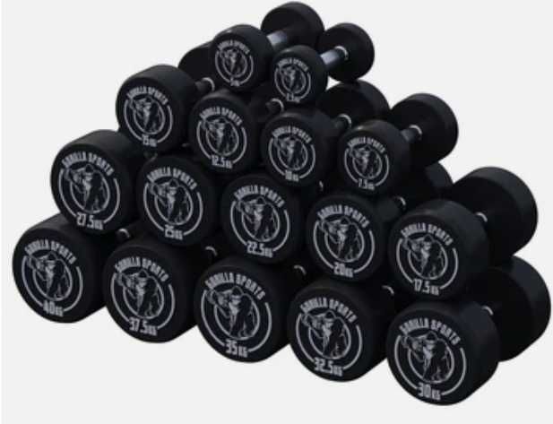 Set Complet Gantere Rotunde - 2.5-5-7.5-10-12.5-15-17.5-20-25-30-35 KG - 360 KG