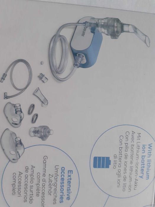 Nebulizator/ Inhalator nou ptr. calatorii, garantie 2027, Beurer IH 60