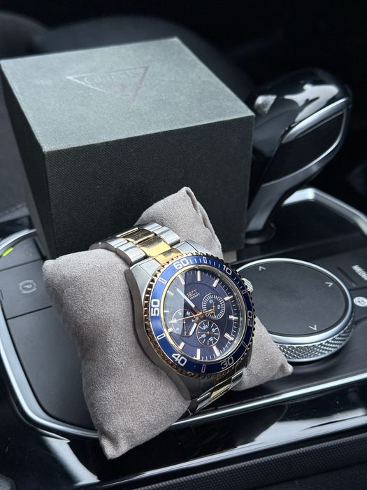 Ceas Guess Original W072G3 Full Box Gold&Silver Waterproof