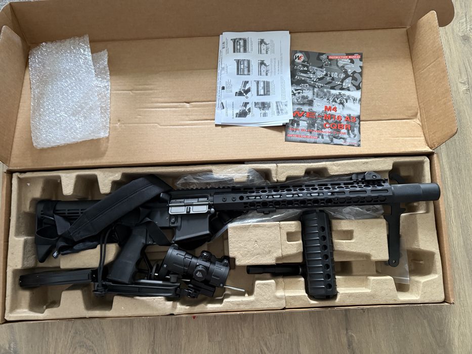 Arma airsoft WE M4 A1 Gas Blow Back Green Gas GBB