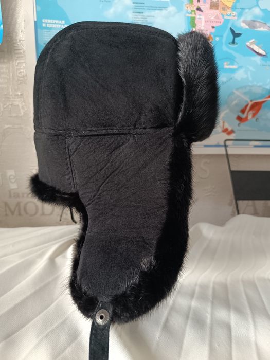 Шапка ушанка норковая