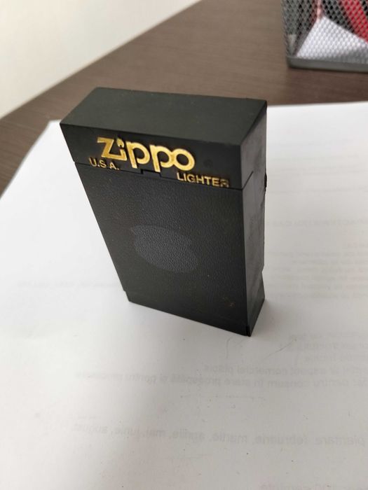 Zippo Marlboro original -Antique Brass-2000-NEFOLOSIT-cutie+certificat