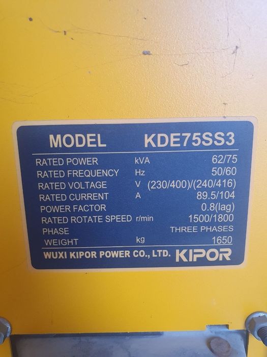 Kipor ariginal 62 kv xolati alo